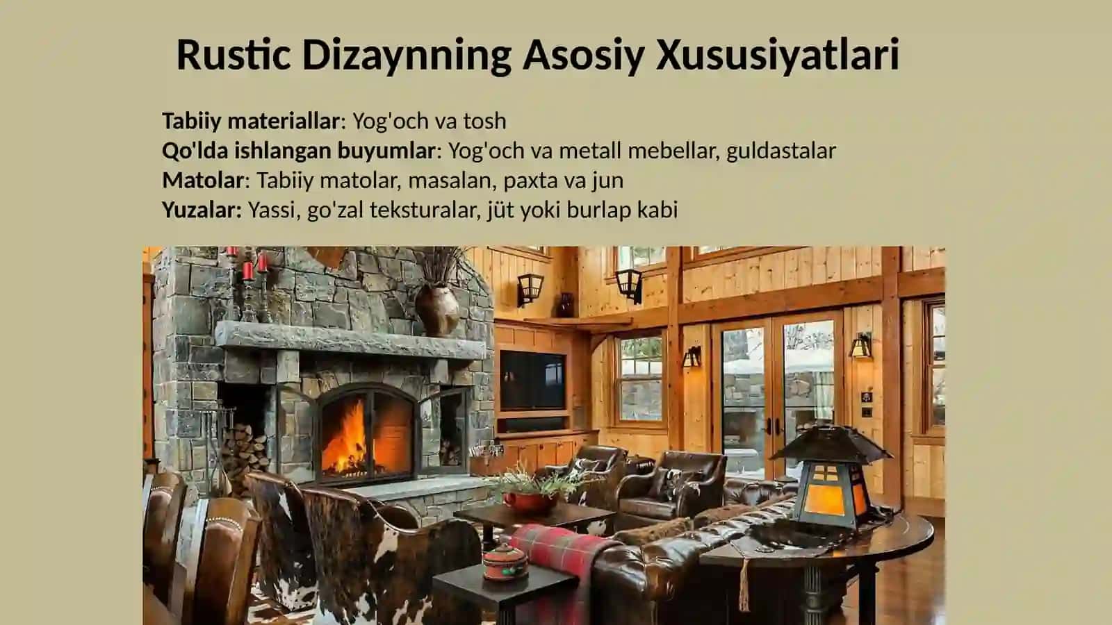 Rustik Interyer Dizayni Nima? 4