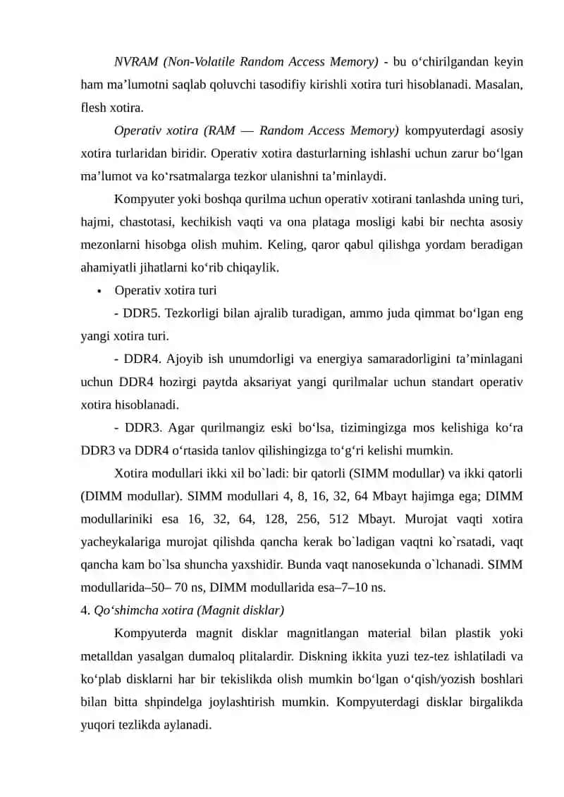 Kompyuter xotirasini ierarxik tashkil qilish 4