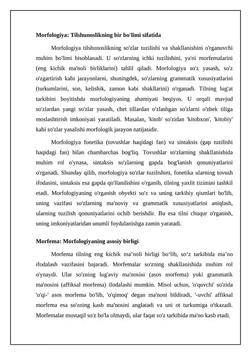 Morfologiya Referat 4