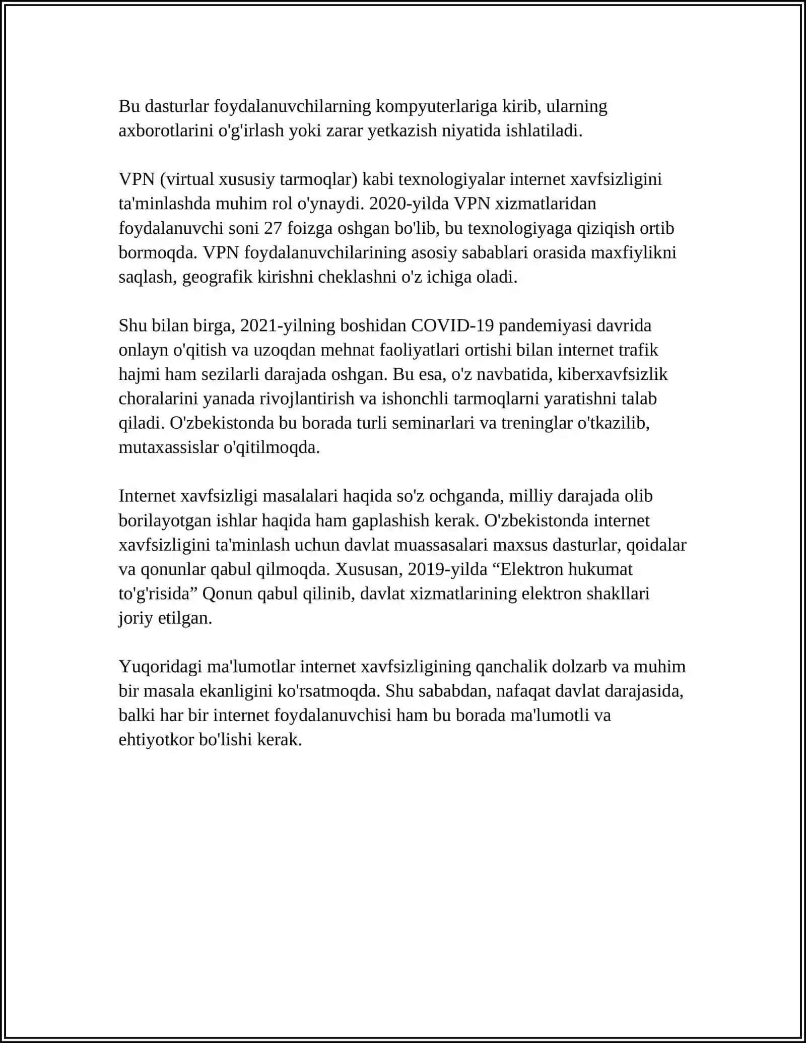 INTERNET TARMOG'IDAN FOYDALANISH 4