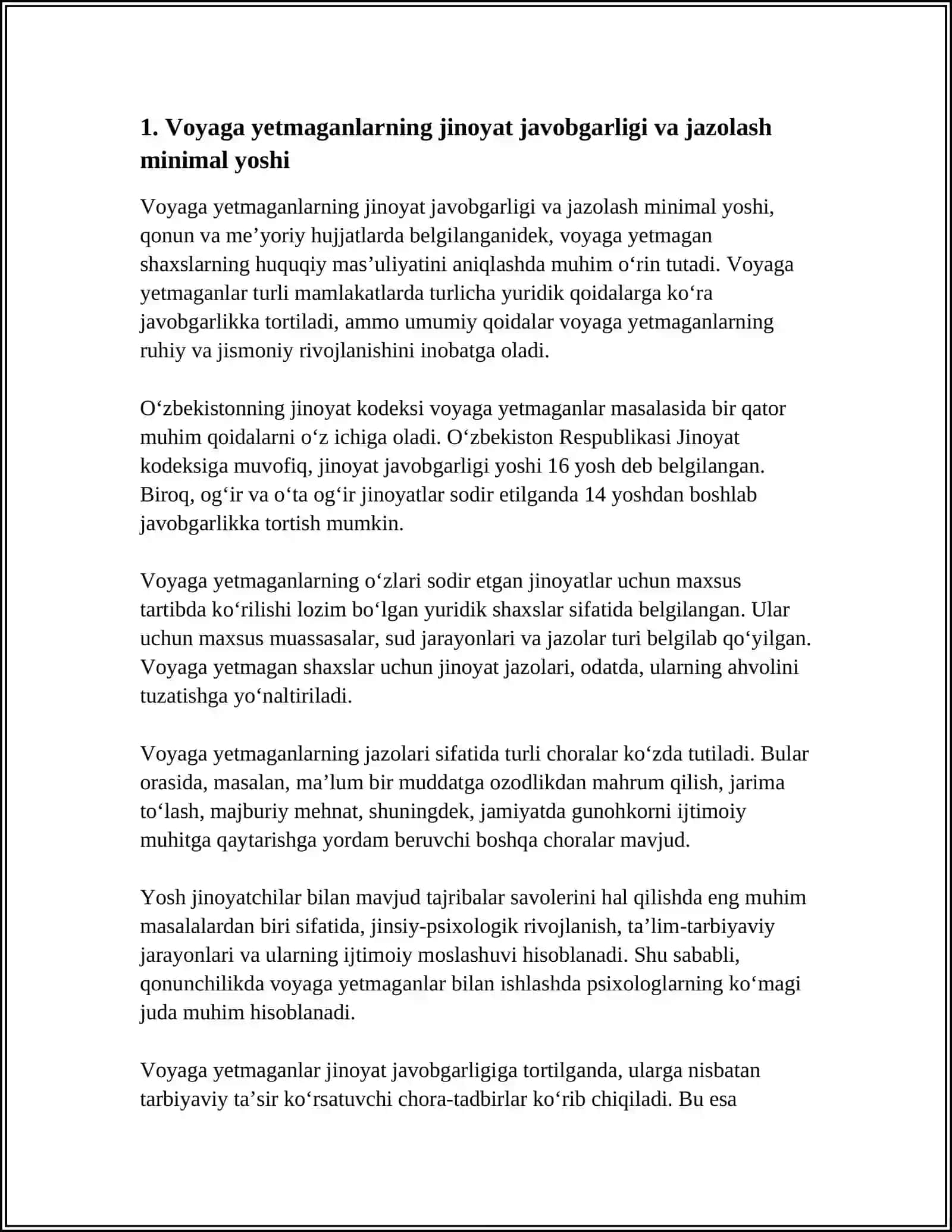 VOYAGA YETMAGANLARNING JAVOBGARLIGI 4