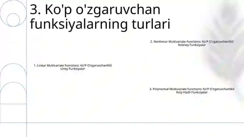 Ko’P O’Zgaruvchanlik Funksiyasi 4