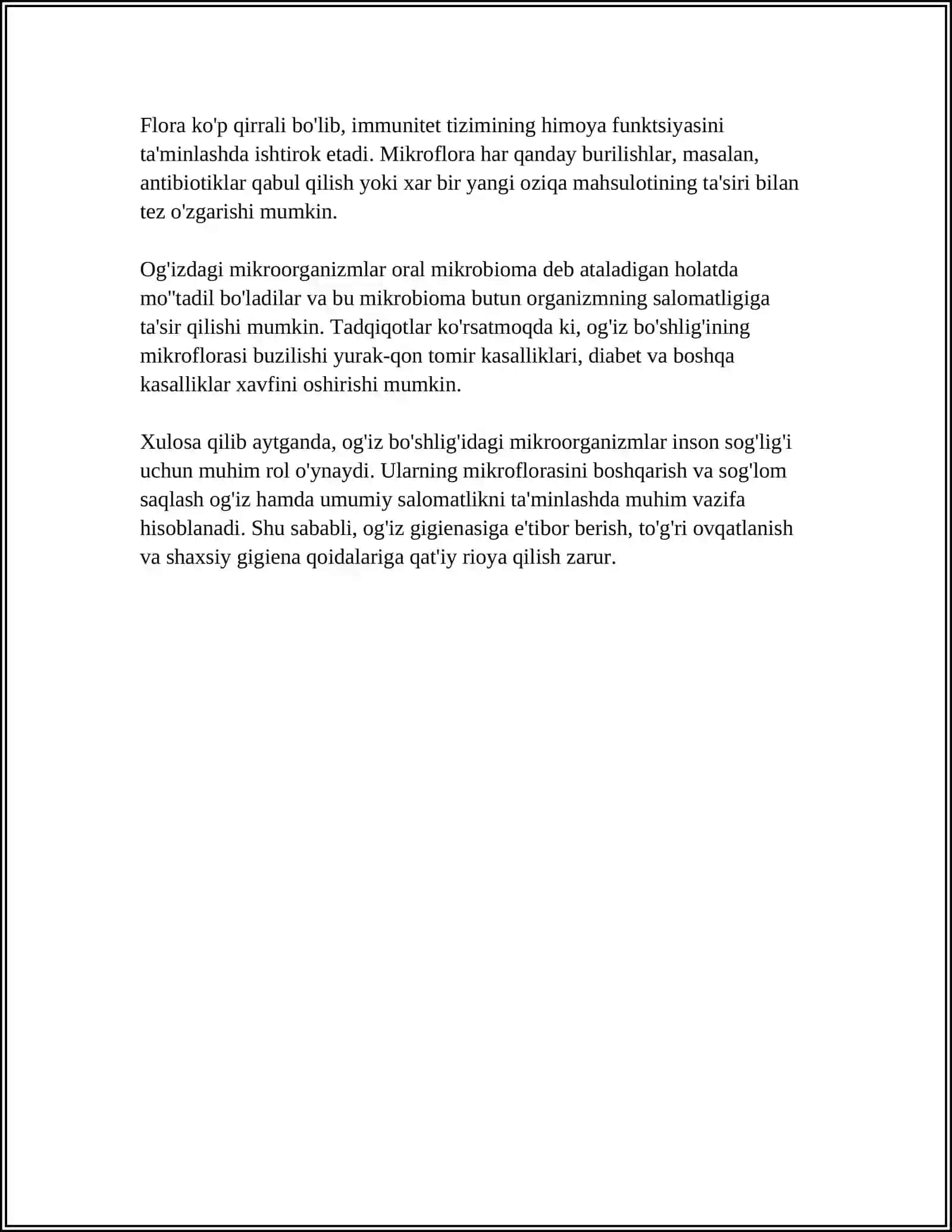 MIKROORGANIZMLARVA OGIZ BOSHLIGI MIKROFLORASI 4