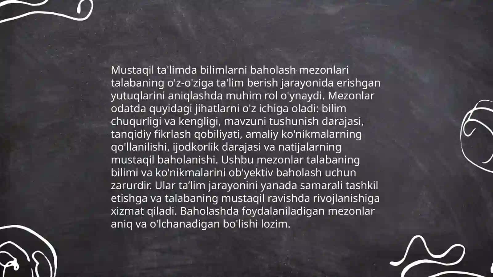 Kamariddinova Layloning Xalqlaro baholash fanidan mustaqil taʼlim taqdimot 4