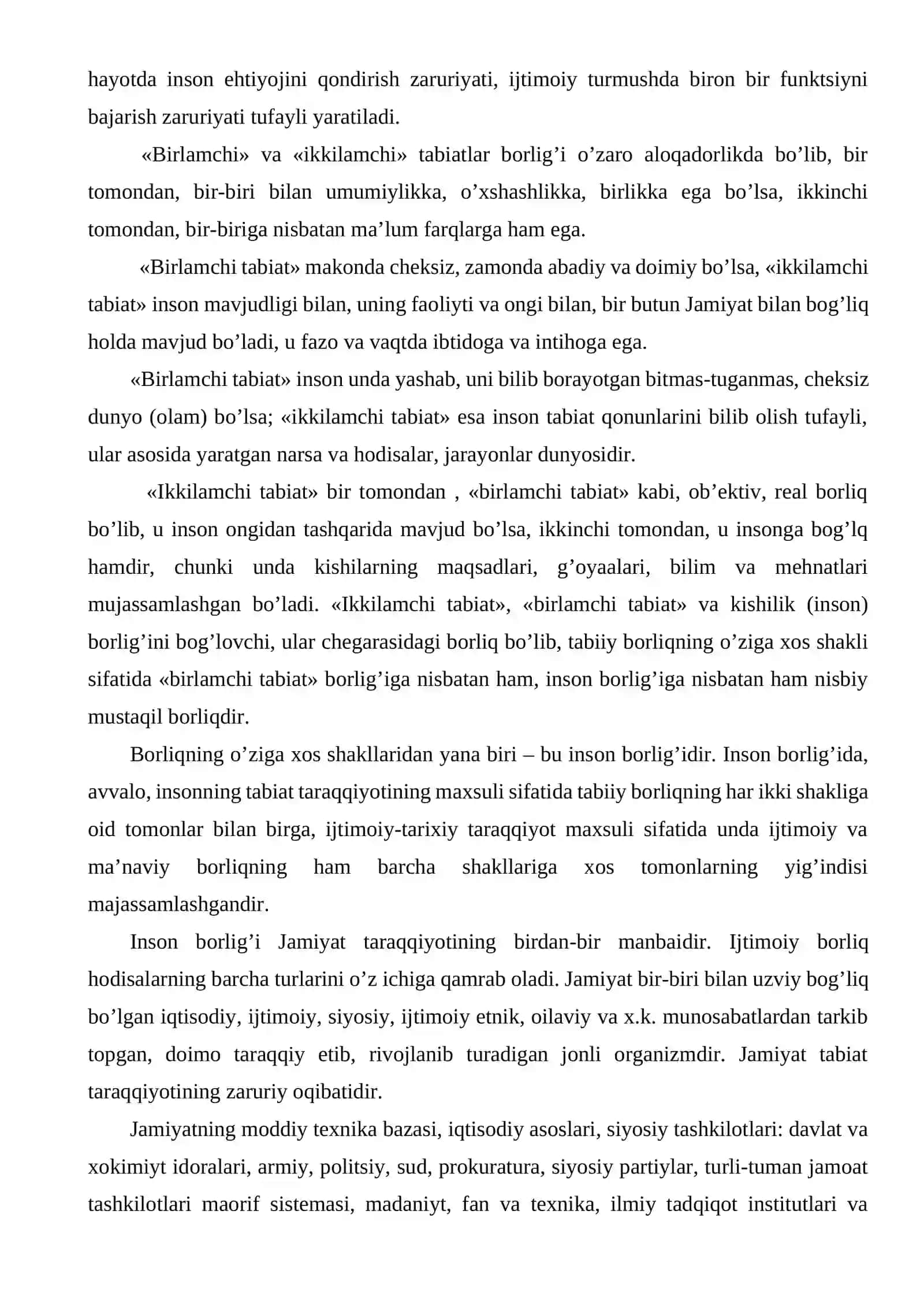 Borliq – falsafaning fundamental kategoriyasi 4