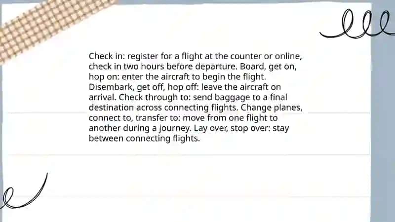 Phrasal Verbs for Global Travel 4