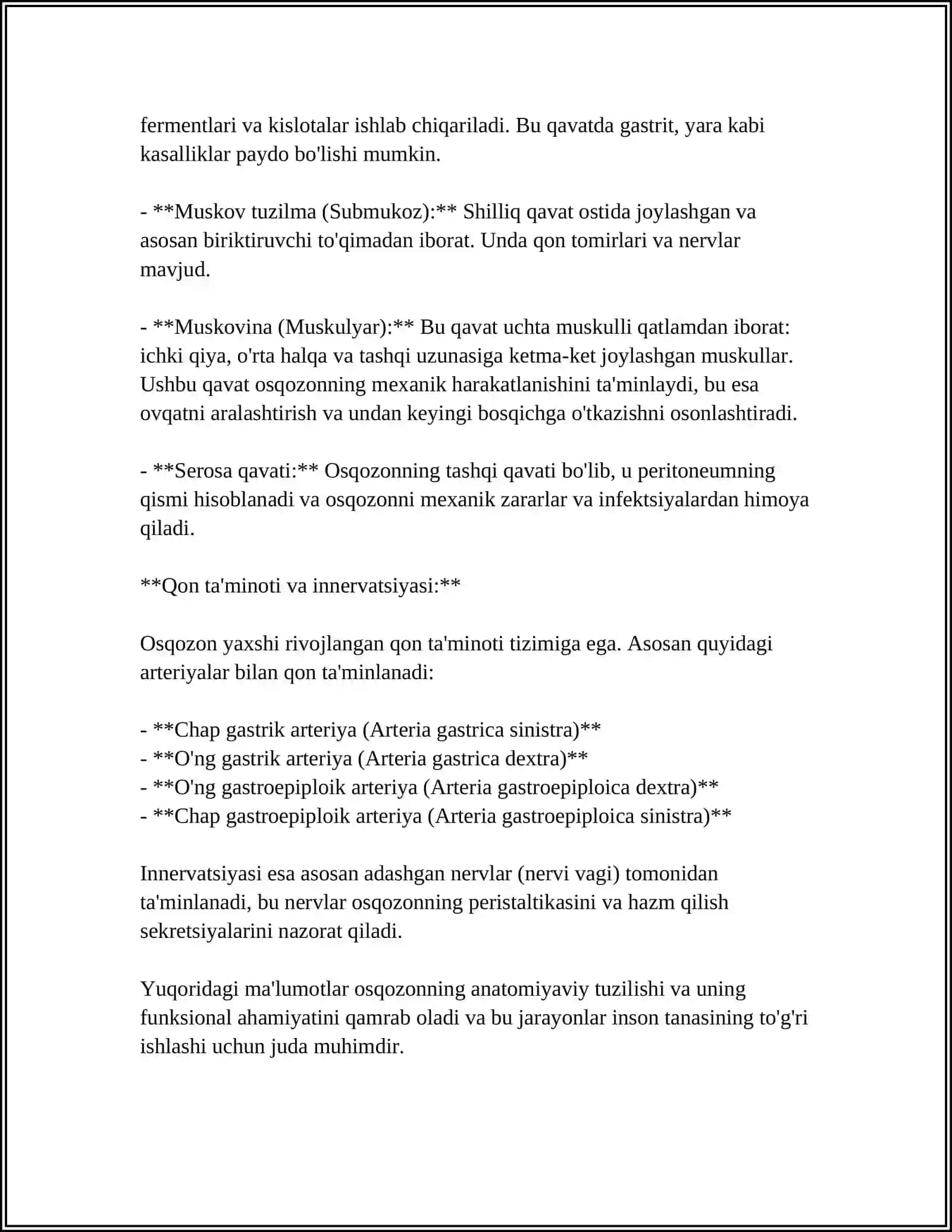 OSHQOZON 12 BARMOQ KASALLIKLARIDA XAMSHIRA PARVARISHI, KELIB CHIQISHI, KLINIKASI, KECHISHI 4