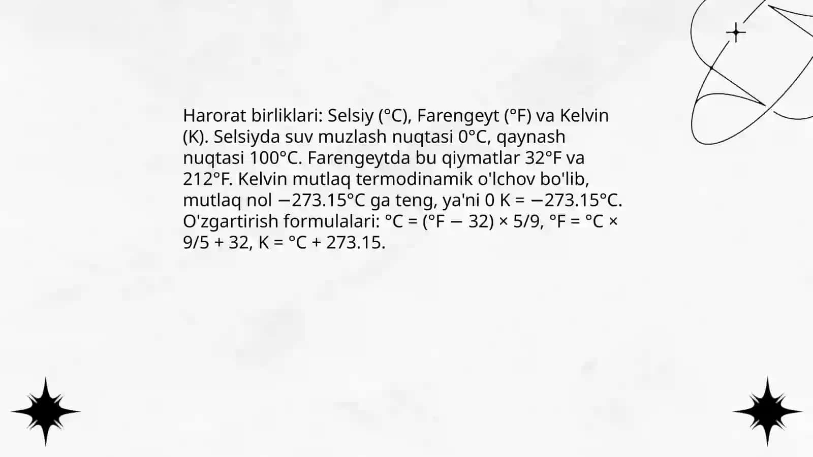 Havo harorati va uni o'lchash 4