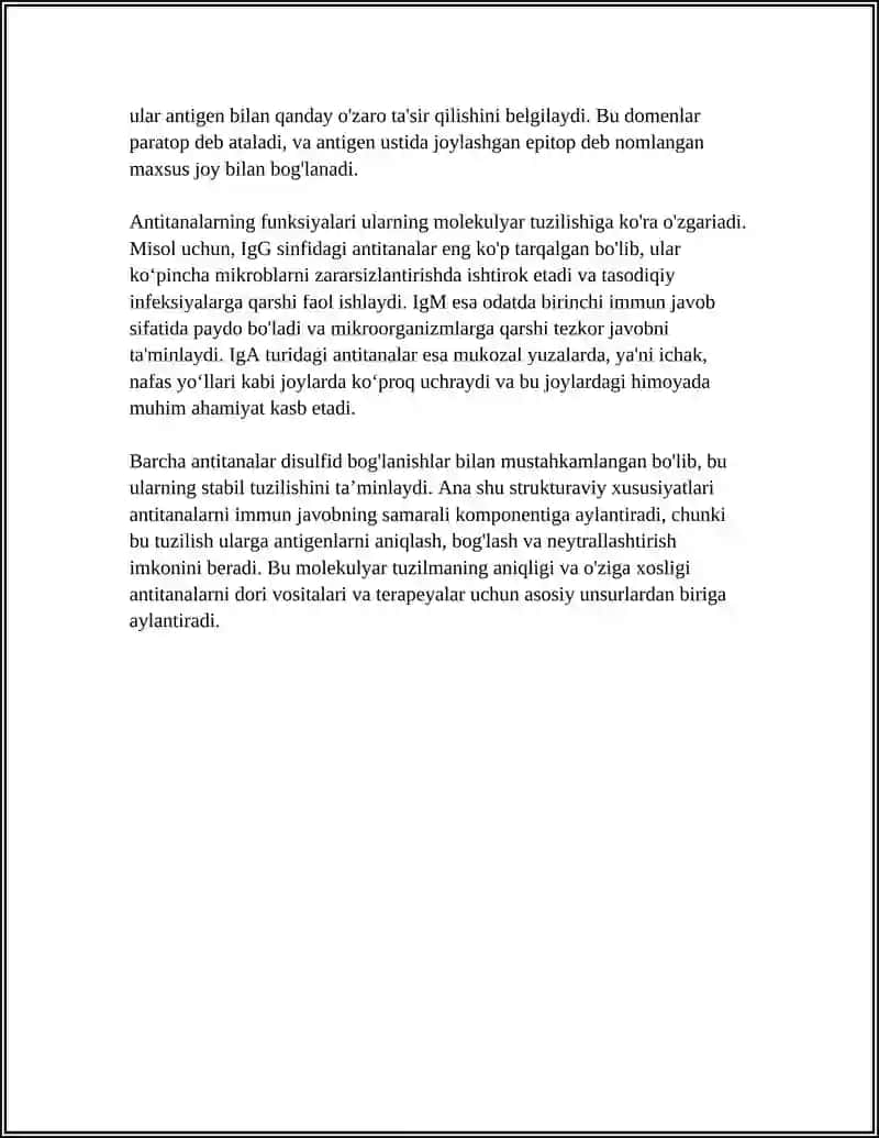 ANTITANALARNING TUZILISHI VA XUSUSIYATLARI 4