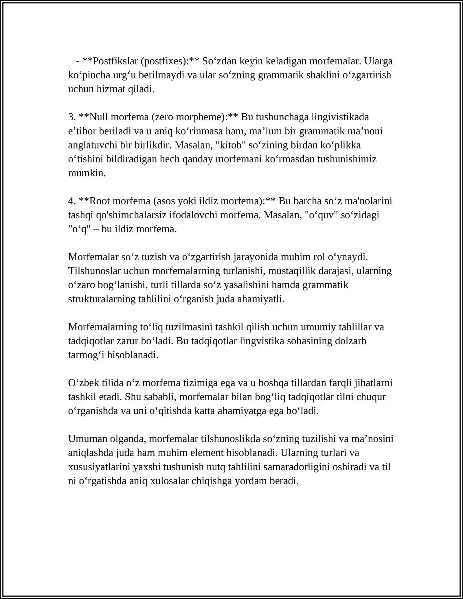 MORFEMALARNING SEMANTIK VA GRAMMATIK FUNKSIYALARI 4