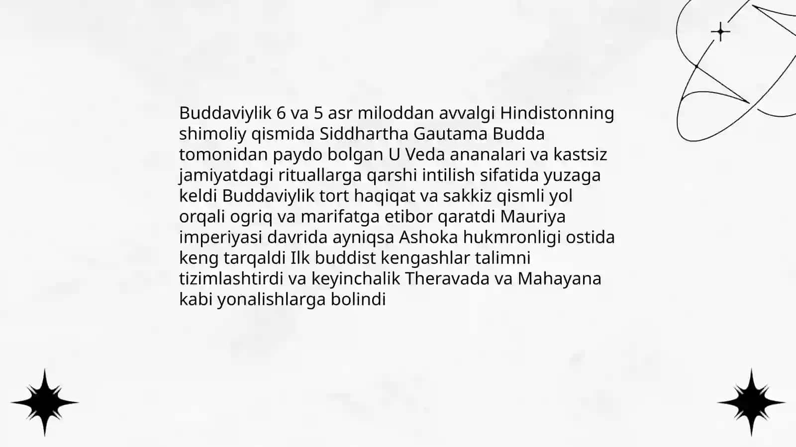 Buddaviylik dinining tarixi va asosiy gʻoyalari 4