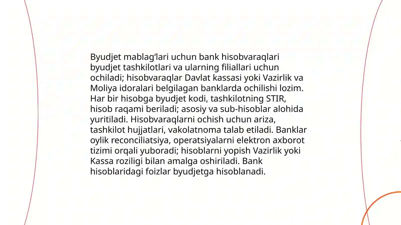 Davlat byudjetining kassa ijrosi va banklar o'rtasidagi nazorat tartibi 4