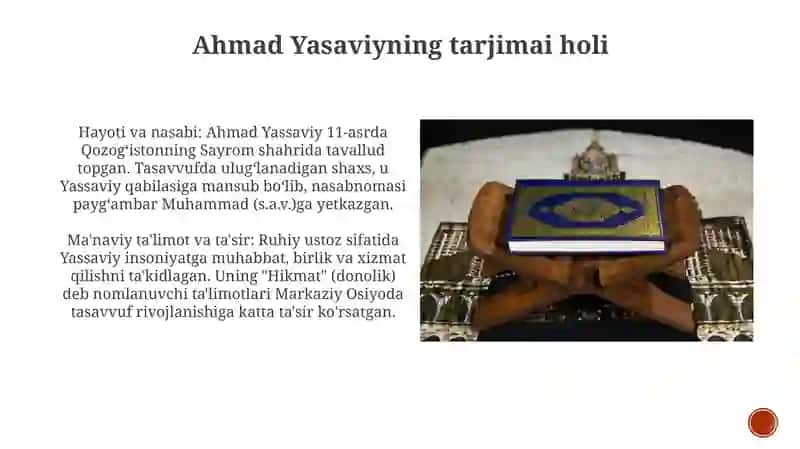 Ahmad Yassaviy Hikmatlari Tahlili 4