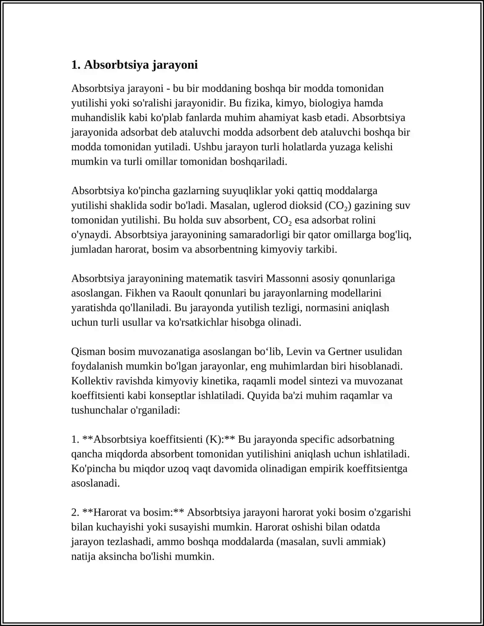 ABSORBSIYA. UMUMIY TUSHUNCHALAR 4