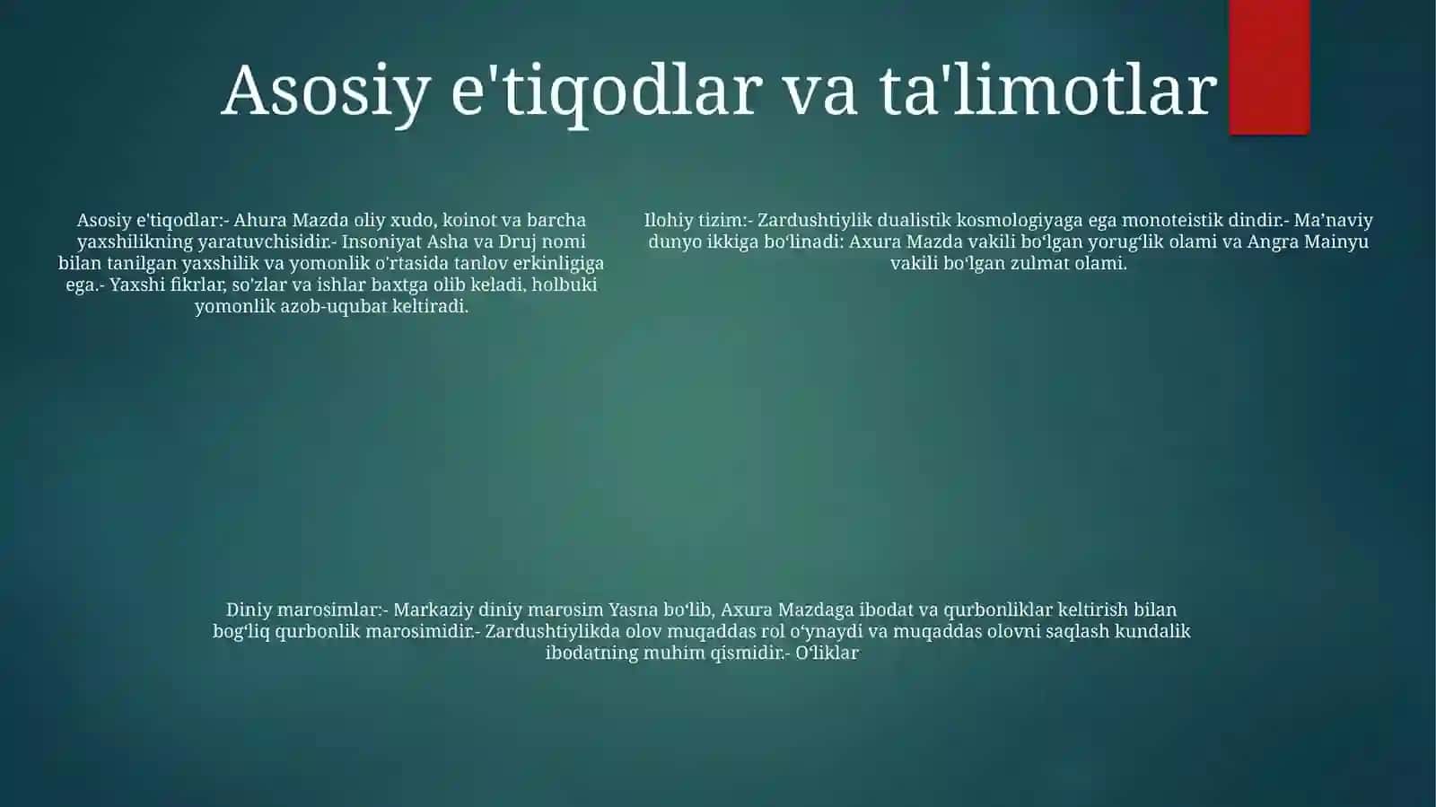 Zardushtiyliknig Teologik Tizimi VaDiniyMarosimlari 4