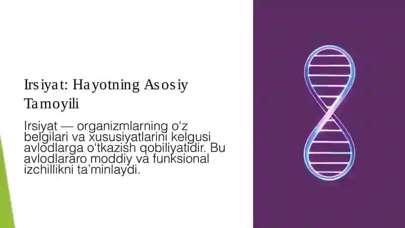 Irsiyat: Irsiyat Irsiy kasalliklar 4