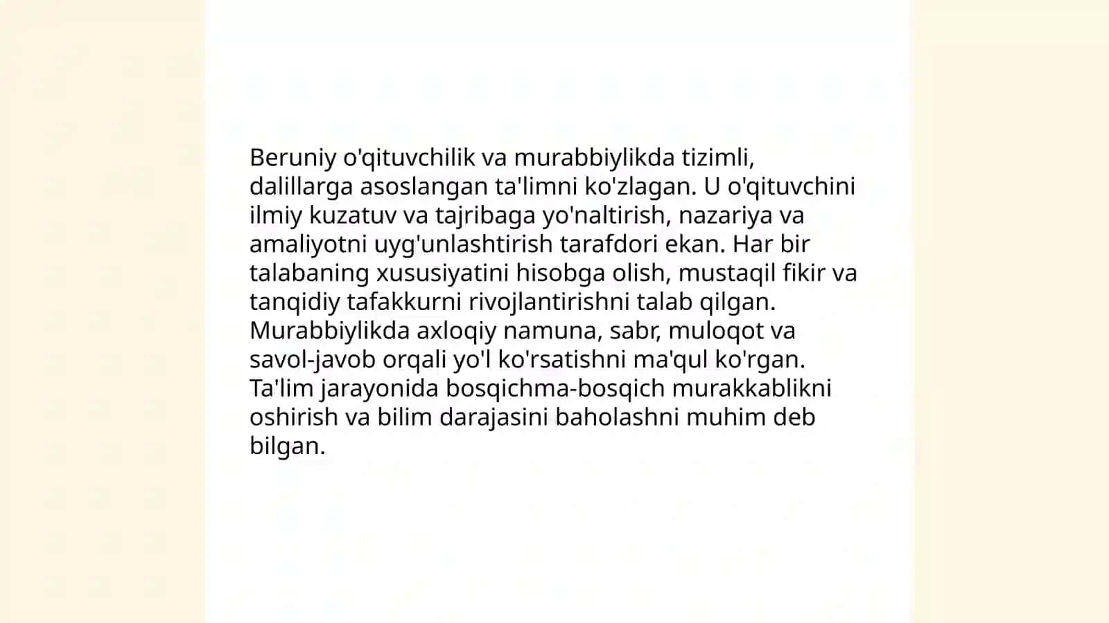 Abu Rayhon Beruniyning pedagogik qarashlari 4