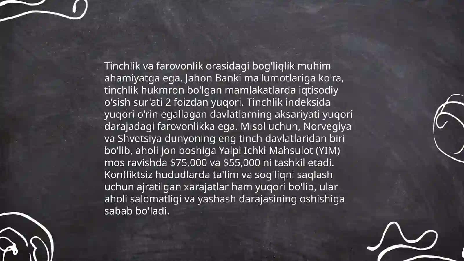 Tinch va xotirjam yashash baxti 4