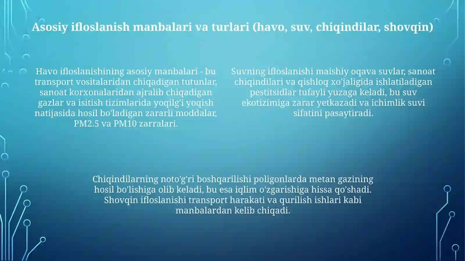 Mening mahallamda ekologik muammolar 4