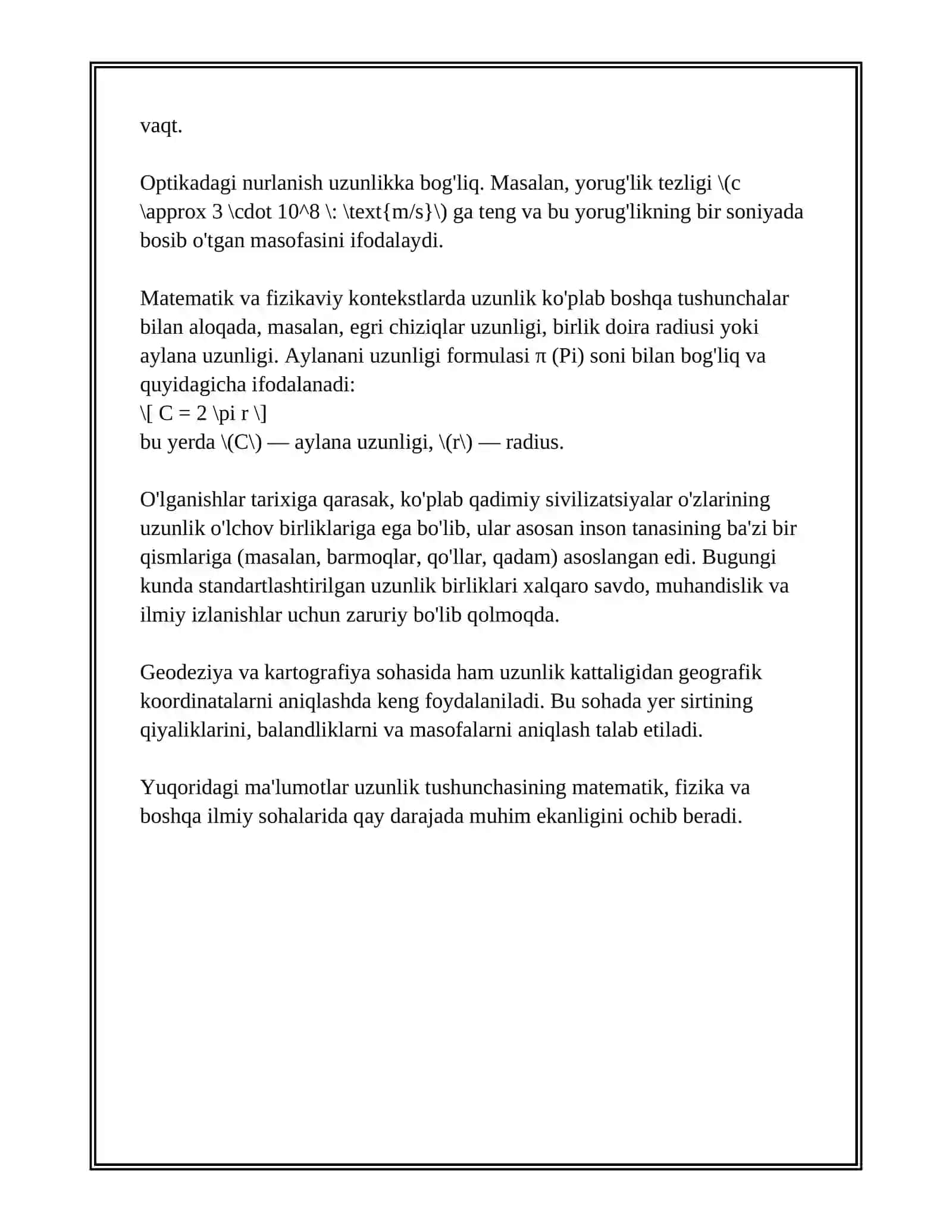 UZUNLIK VA UNING OLCHOV BIRLIKLARINI OQITISH METODIKASI 4