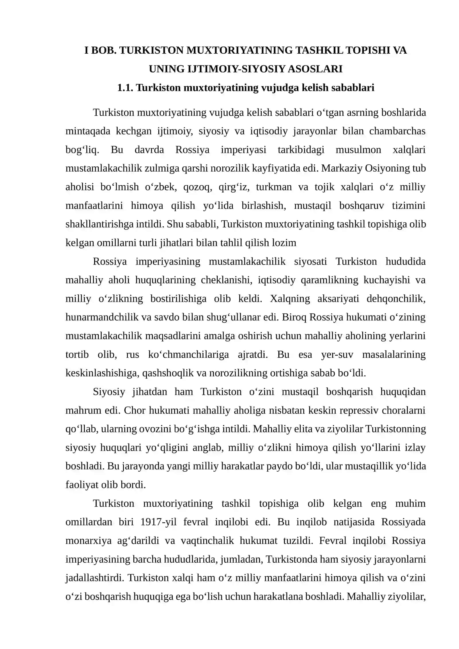 TURKISTON MUXTORIYATI MILLIY DEMOKRATIKNING DASTLABKI TAJRIBASI 4