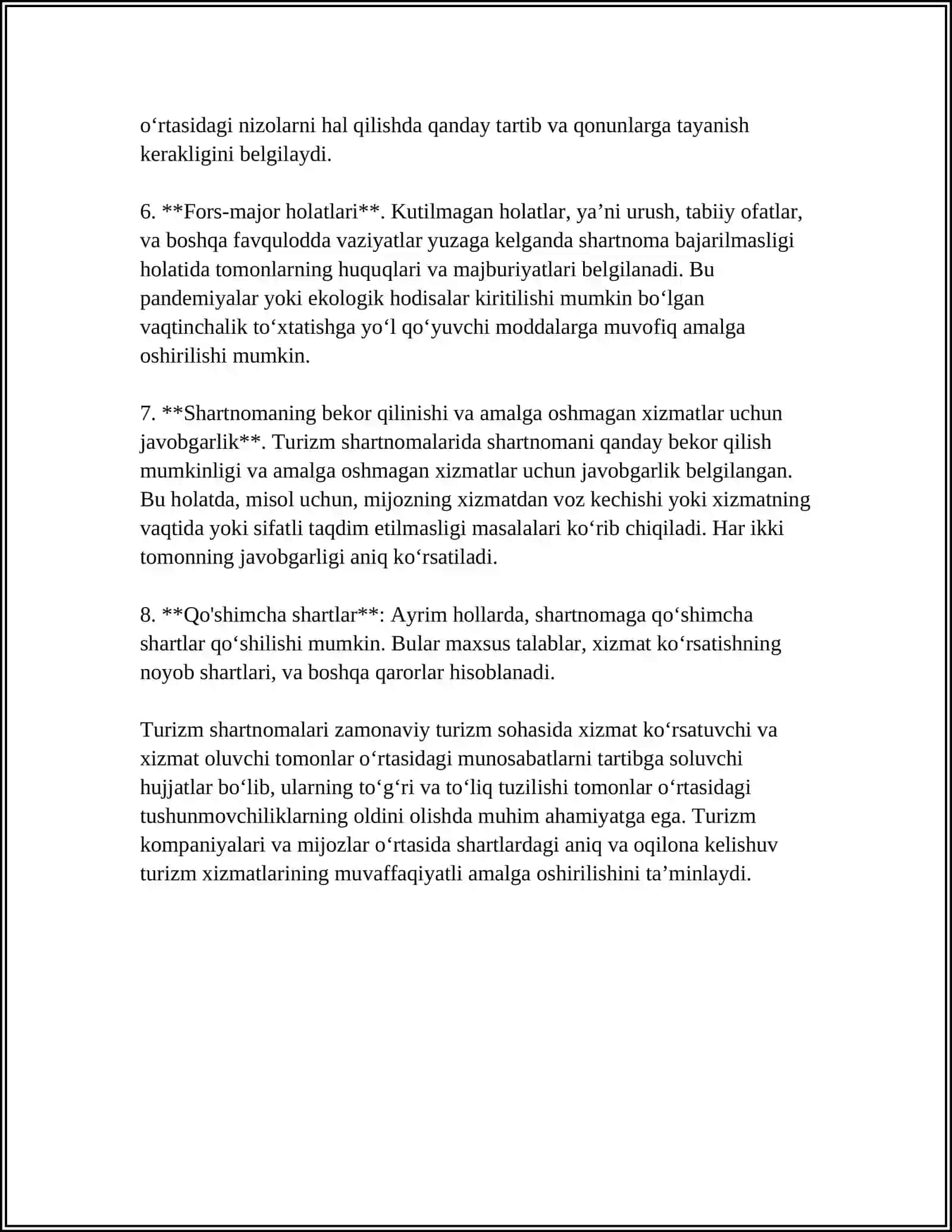 TURIZMDA SHARTNOMA MUNOSABATLARI 4