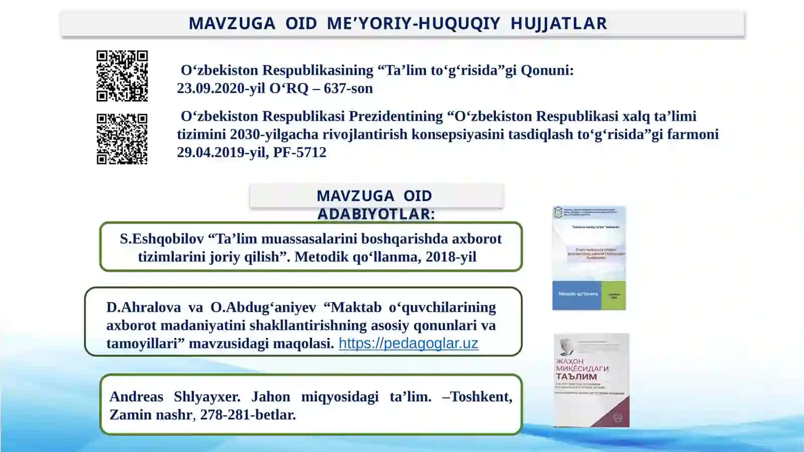 Maktab boshqaruvida amaliy dasturiy vositalardan samarali foydalanish 4