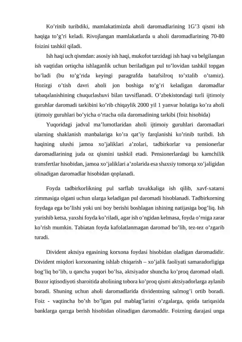 Axoli daromadlari va xarajatlarining balansi 4