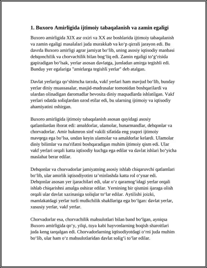 XIX ASR OXIRI XX ASR BOSHLARIDA BUXORO AMIRLIGI VA XIVA XONLIGIDA IJTIMOIY-IQTISODIY VA SIYOSIY XAYOT 4
