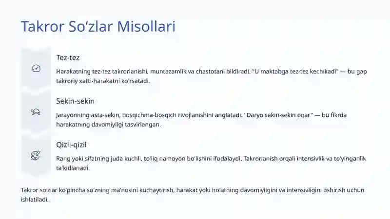 Juft va Takror Soʻzlar: Oʻzbek Tilining Qiziqarli Fenomeni 4