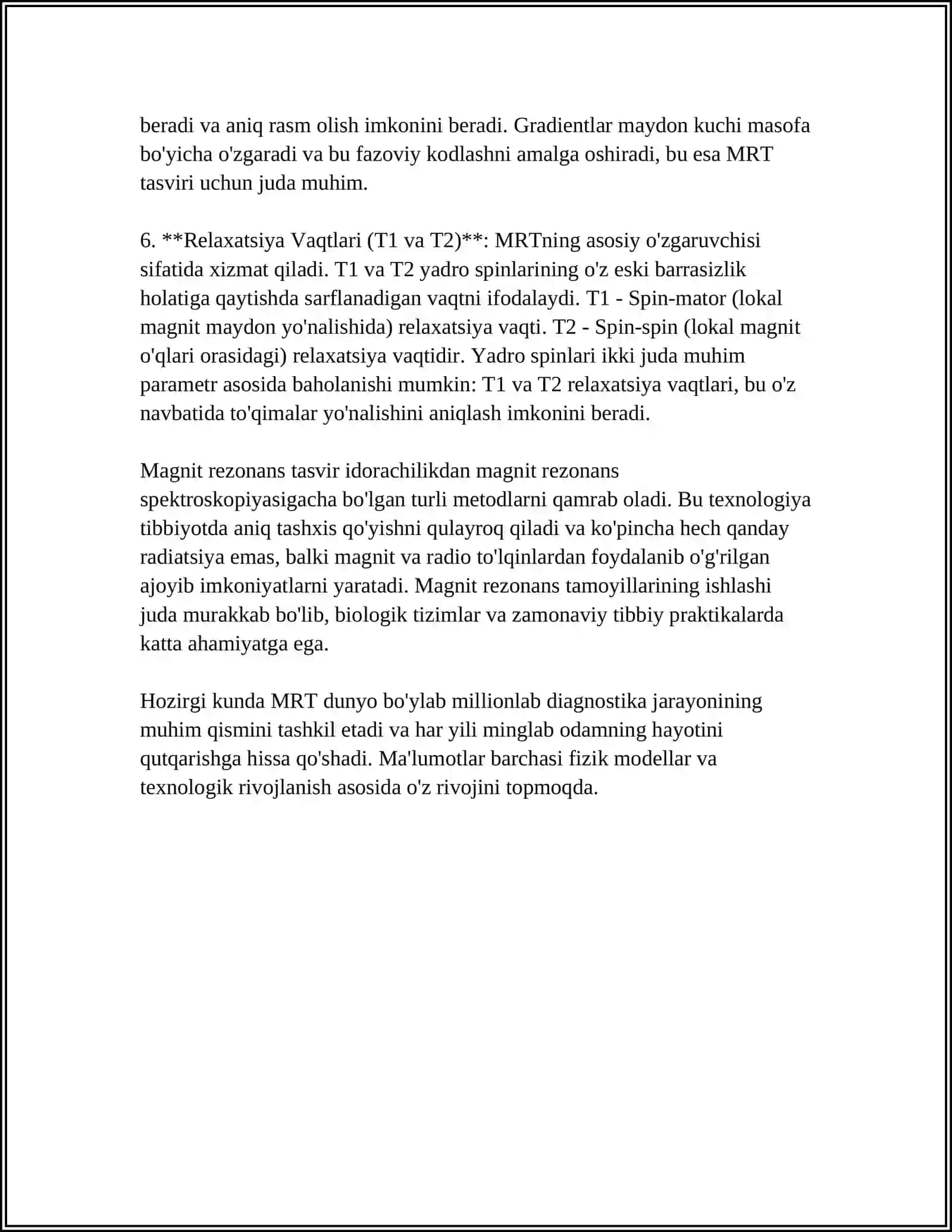 MAGNIT REZONANS TOMOGRAFIYANING FIZIK XOSALARI 4