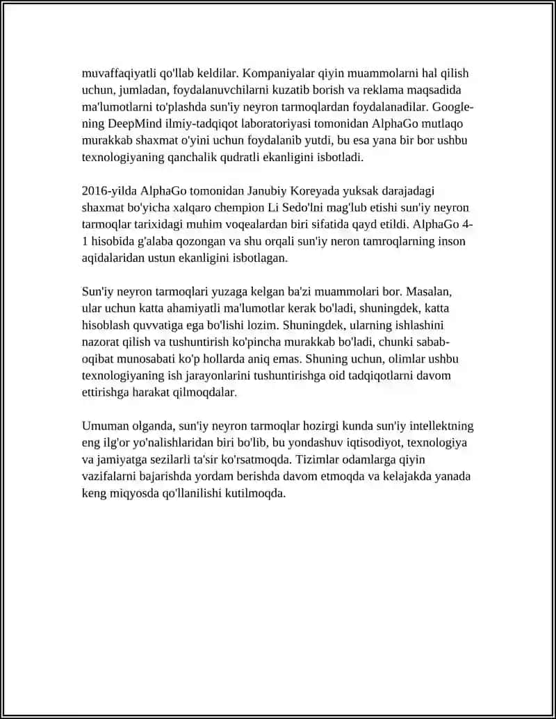SUNʼIY INTELLEKT TIZIMLARI 4