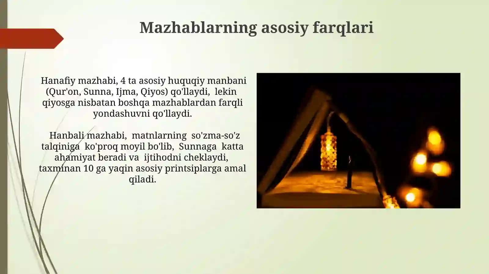 Islomda mazhablarning paydo boʼlishi haqida 4
