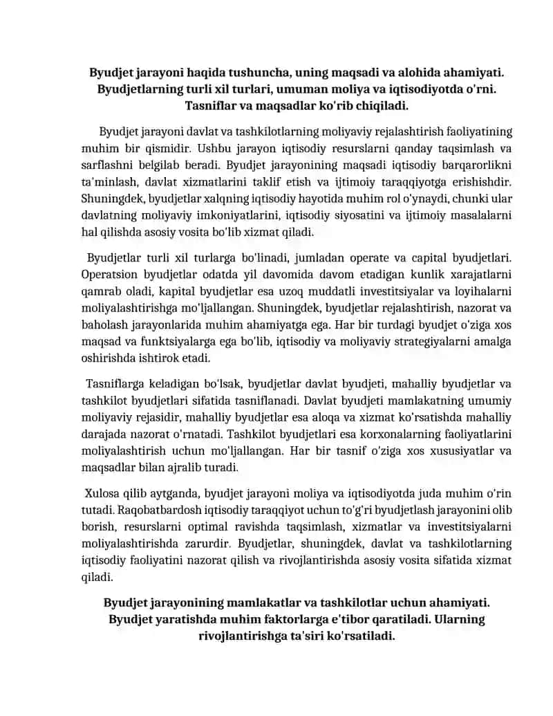 Byudjet tasnifi. 4