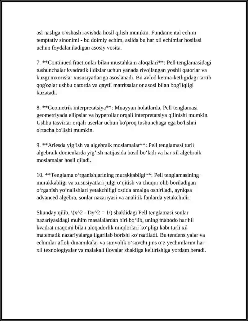 PELL TIPIDAGI TENGLAMAR.PELL TIPIDAGI TENGLAMALARNI YECHISH USULLARI 4