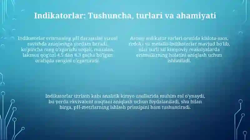 Tabiiy indikatorlar yordamida kislota va ishqorlarni aniqlash 4