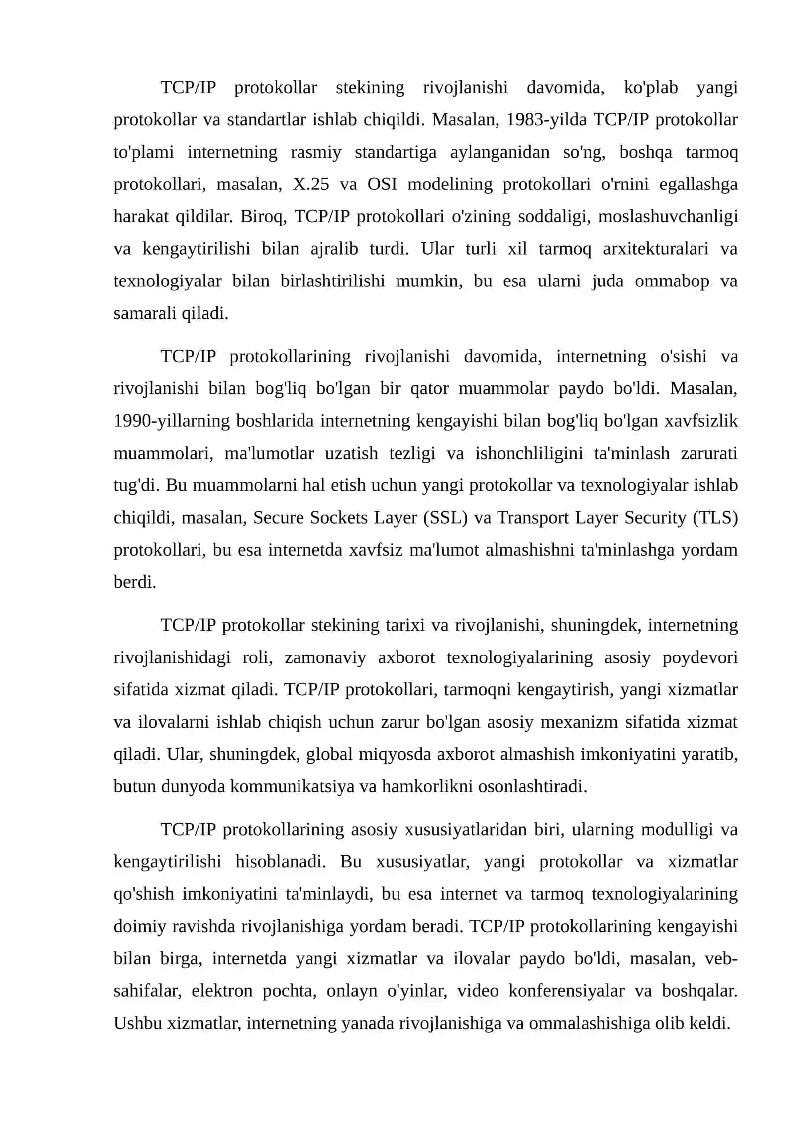 TCP/IP protokollar steki haqida umumiy tushunchalar 4