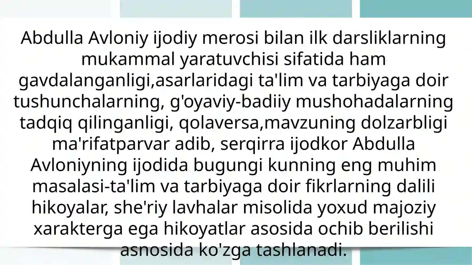 Abdulla Avloniy ijodida tarbiya masalasi 4