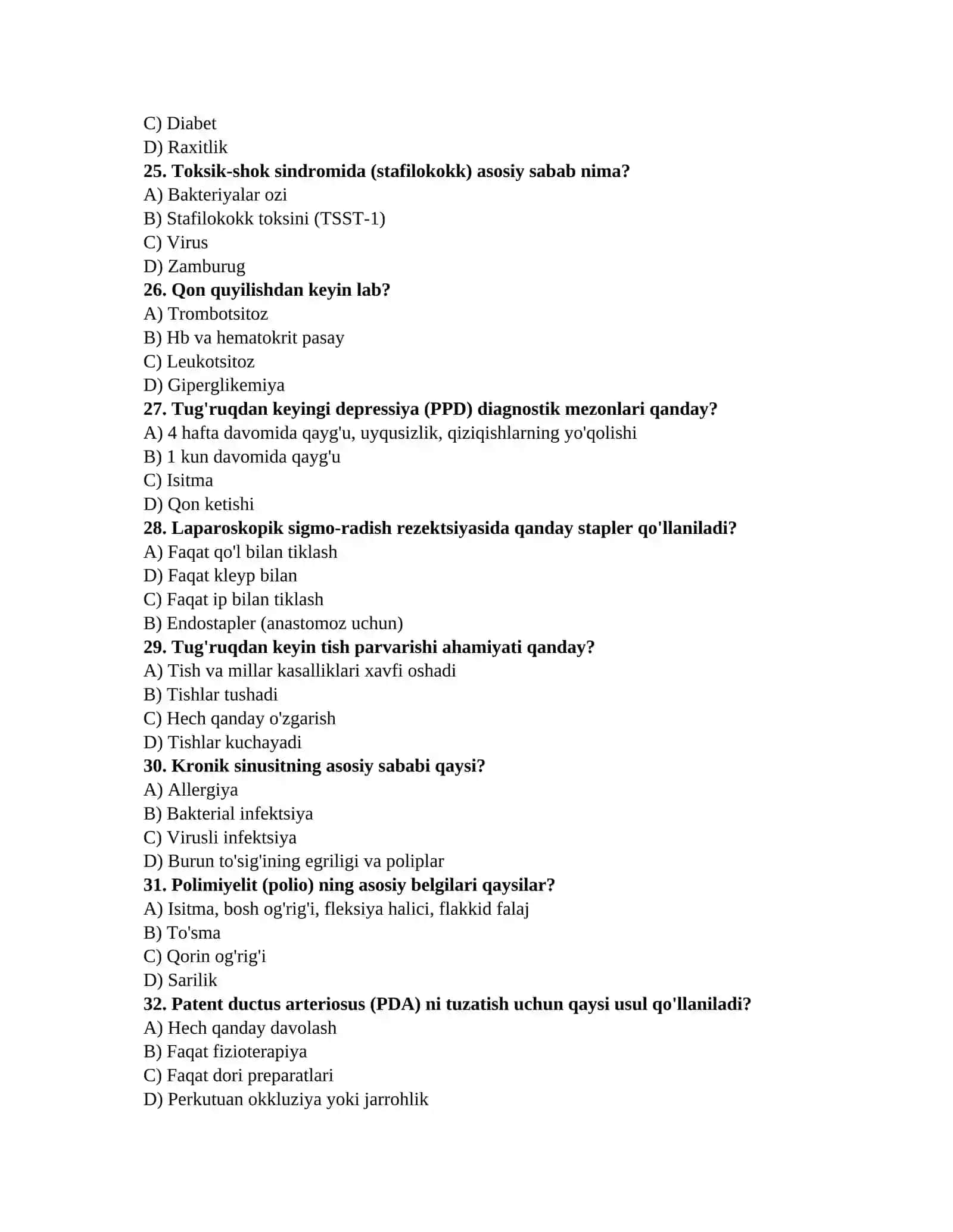 Tibbiyot test bazasi 4