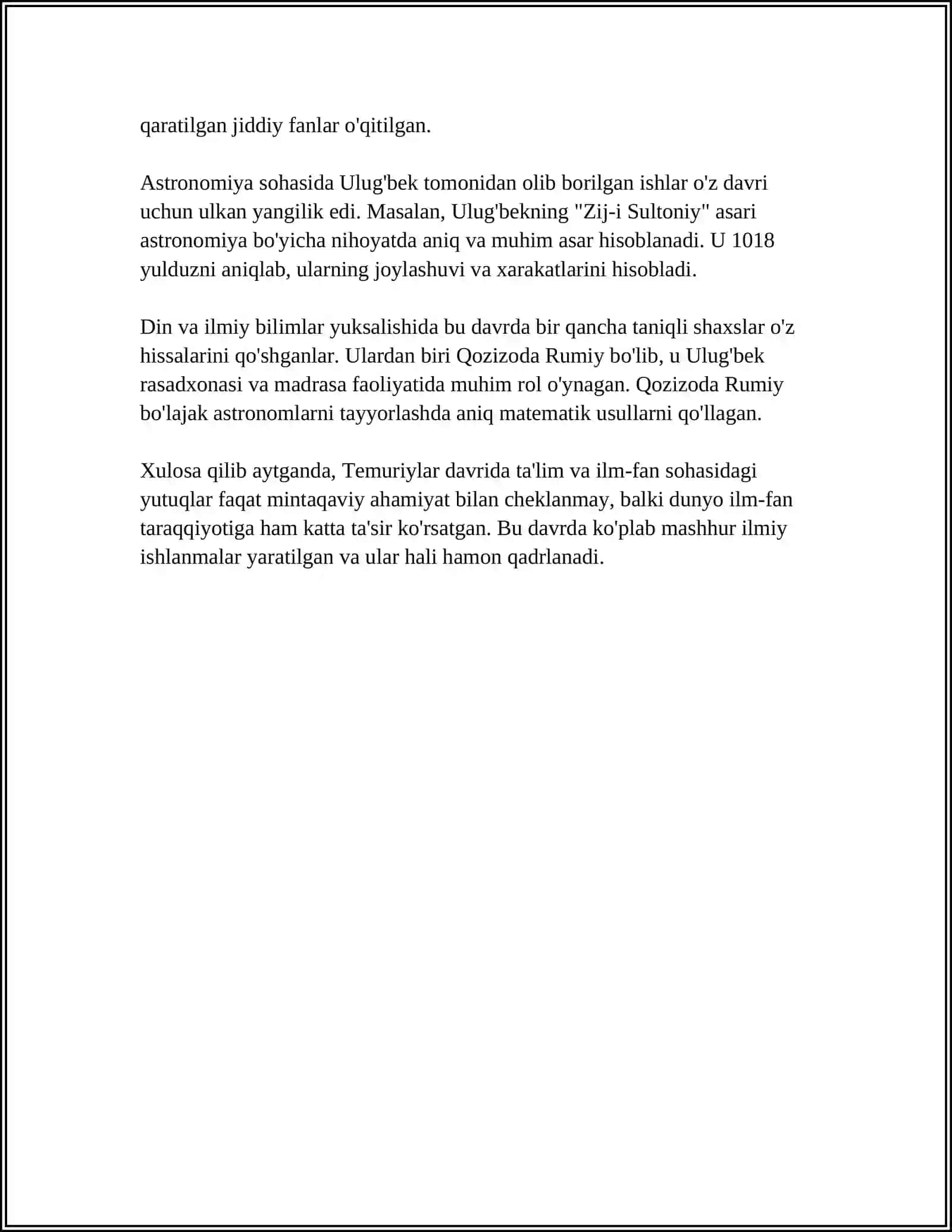 TEMURIYLAR DAVRIDA TA'LIM-TARBIYA VA PEDAGOGIK GʻOYALAR TARAQQIYOTI 4