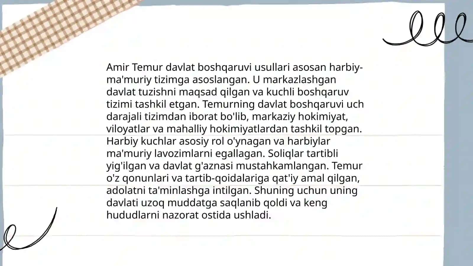 Amir Temur - buyuk davlat arbobi 4