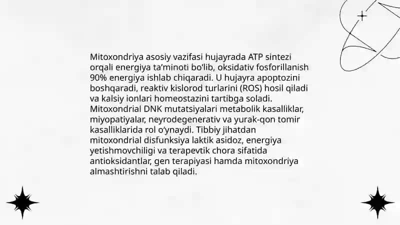bioenergetikaning tibbiy ahamiyati 4