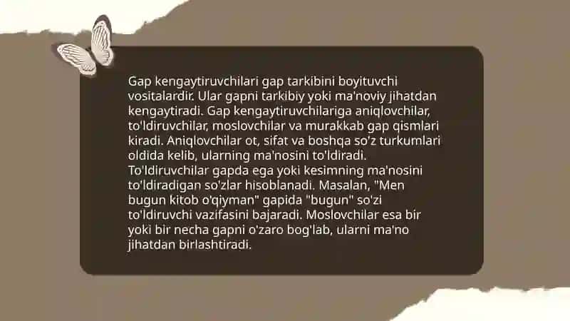 So'z va gap kengaytiruvchilaringning muvofiqlashuvi va farqlanishi 4
