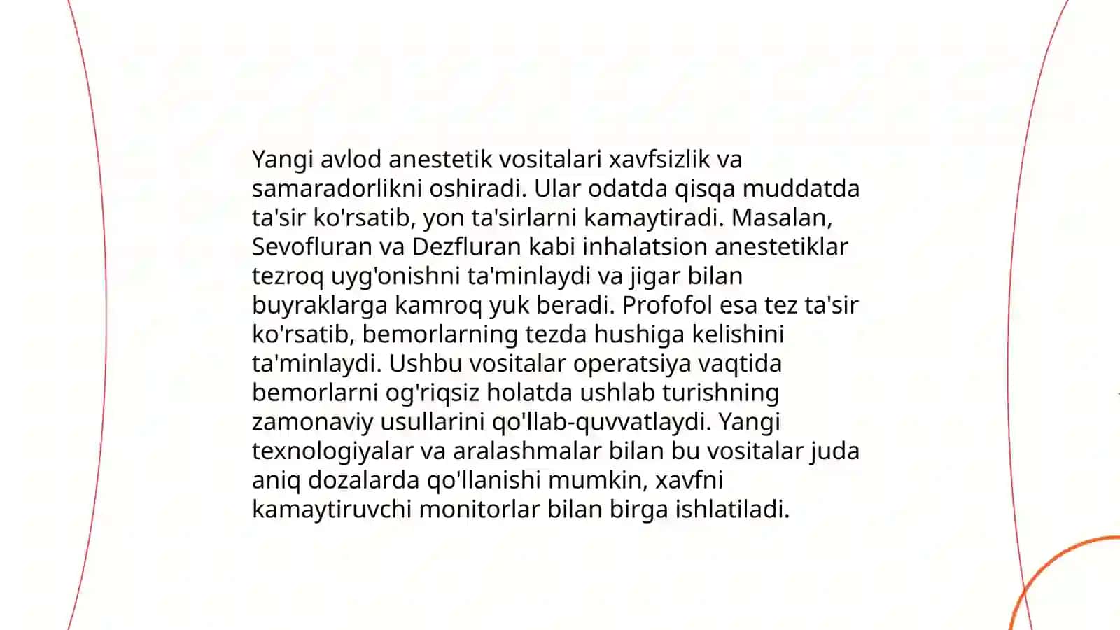 Zamonaviy anestetik vositalar 4
