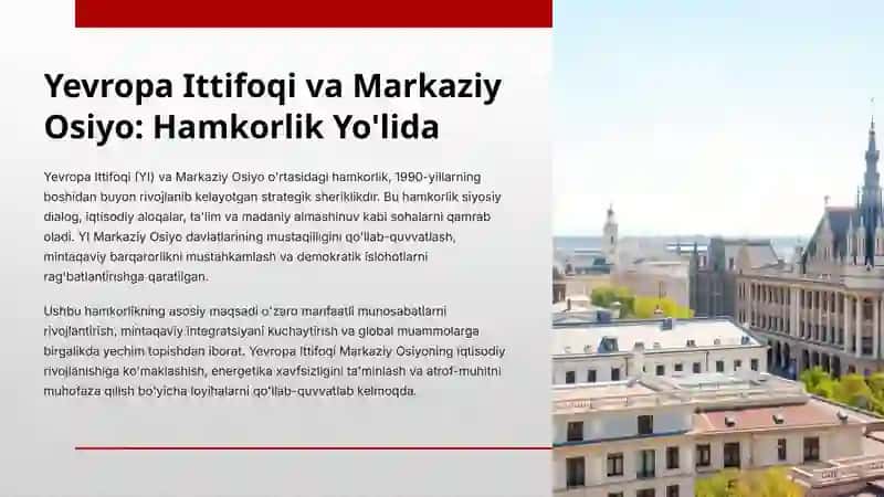 Yevropa Ittifoqi va Markaziy Osiyo 4
