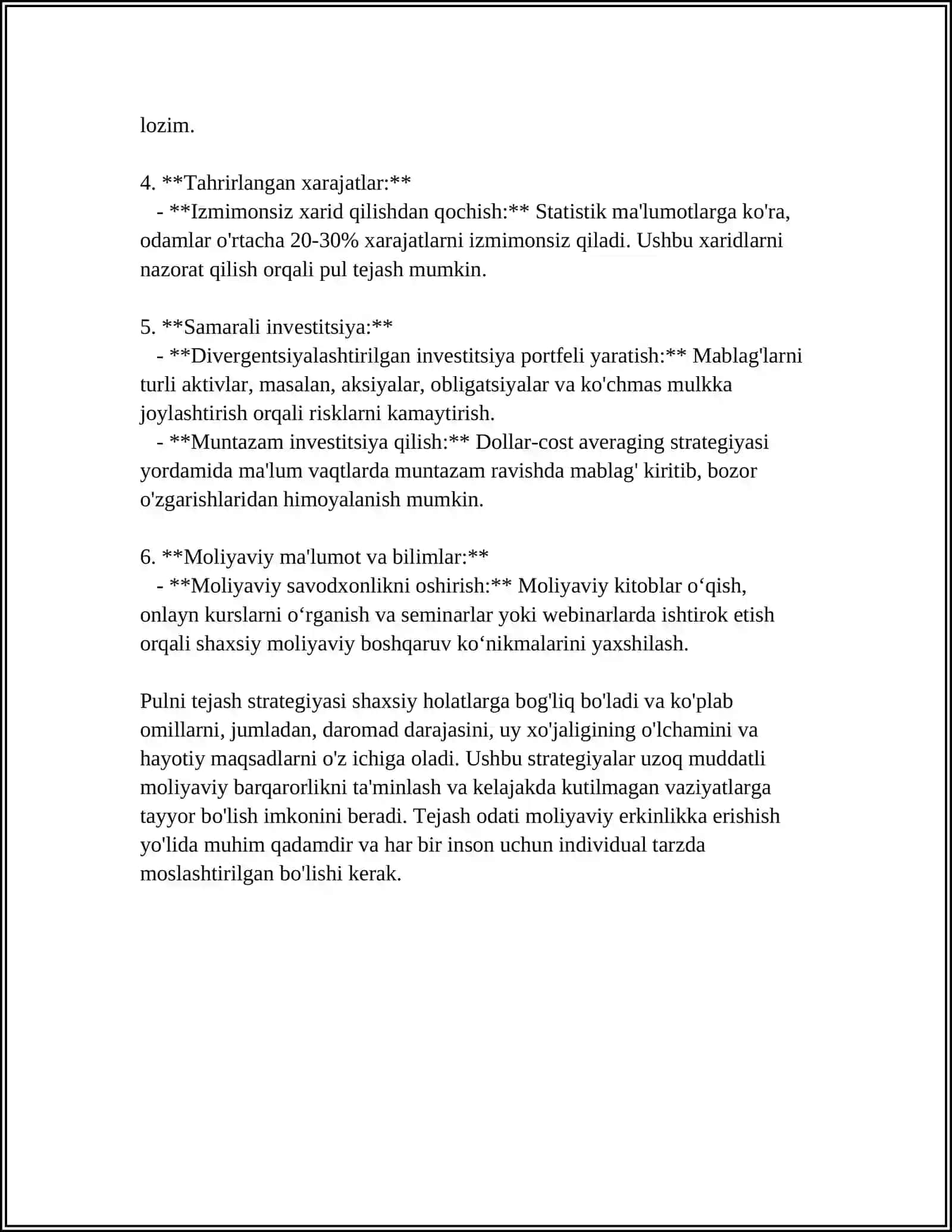 Pulni Tejash Strategiyalari 4