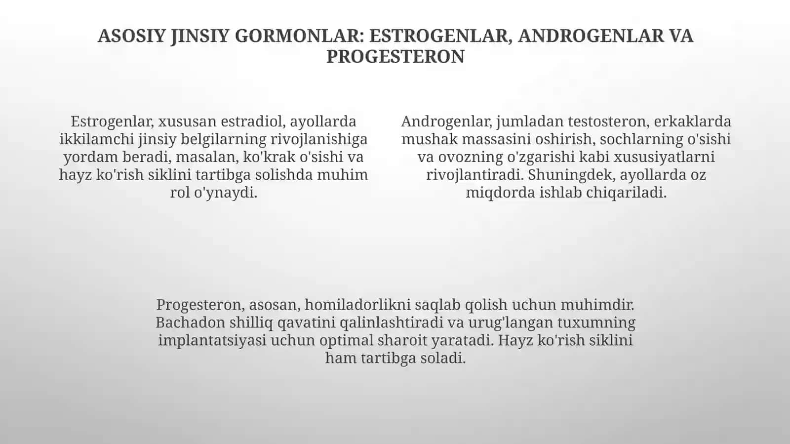 Jinsiy gormonlar 4
