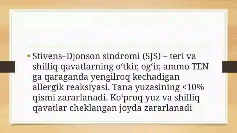 Layell va Stivens – Djonson sindromlari 4