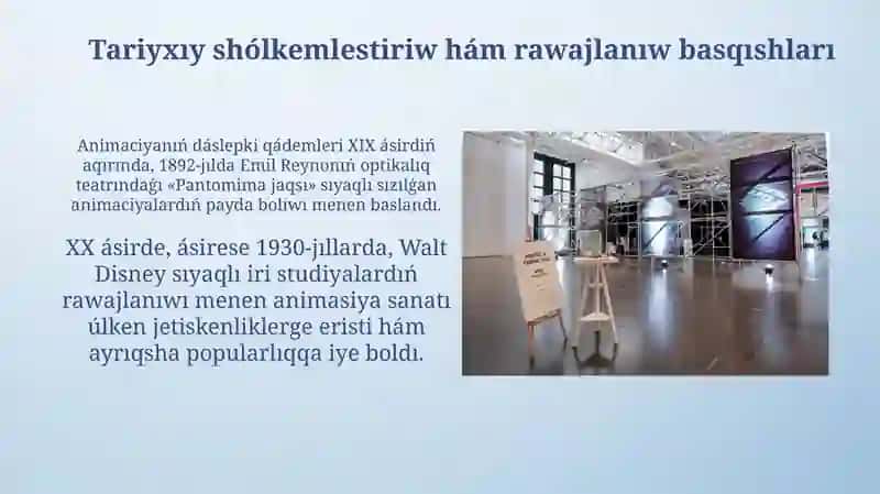 Animaciya jaratıw texnologiyaları 4