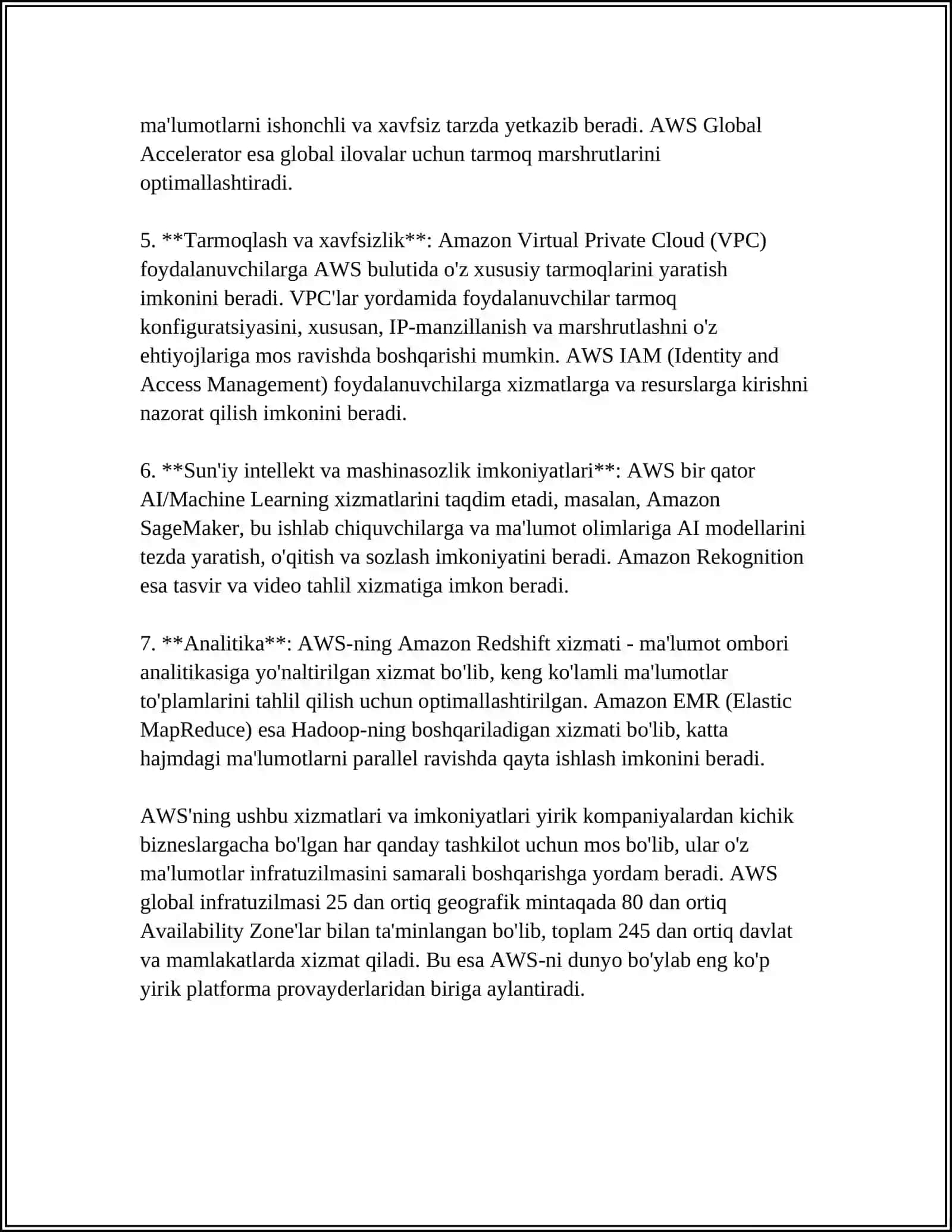Amazon Bulut Provayderlarining Imkoniyatlari va Texnologiyalar 4